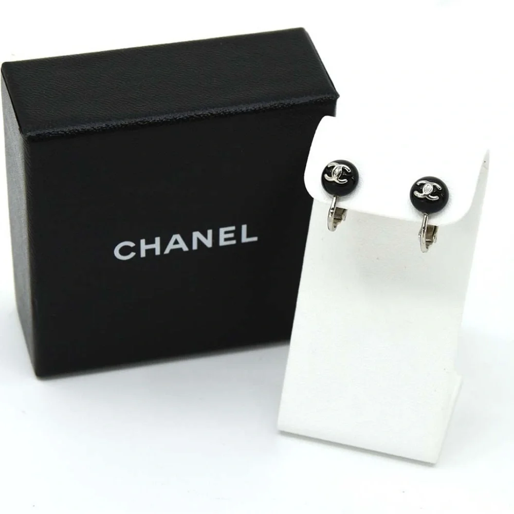 CHANEL 2003 Mini CC Logo Earrings